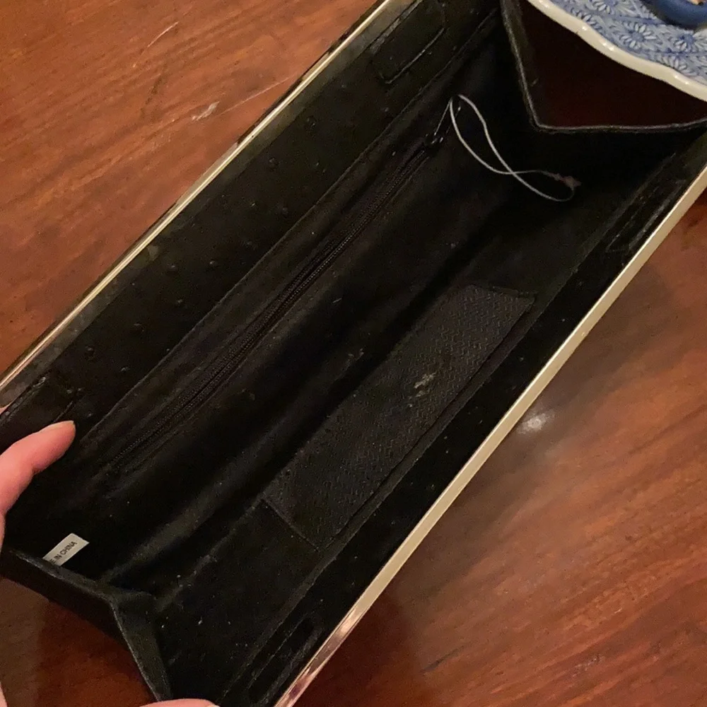 Ostrich Clutch Faux